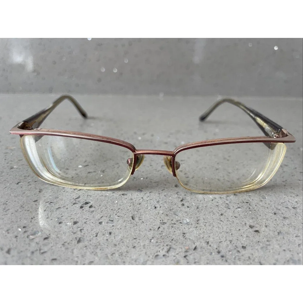 Catherine Deneuve Eyeglasses Frames ONLY PL Plum Rectangle Half Rim 51-18-135